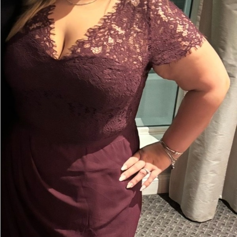 City chic Elegant Burgundy kinda plumish  Lace Dress size L/20 worn 1 for 2 hrs